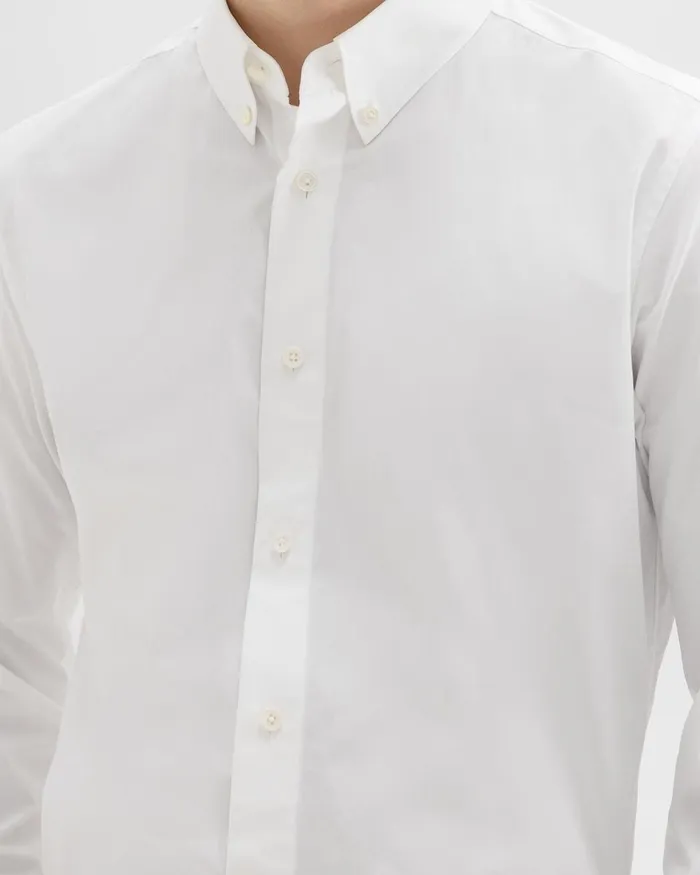 Men Theory Shirts Hugh Shirt In Cotton White