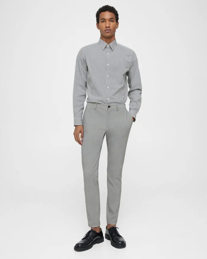 Men Theory Shirts Irving Shirt In Cotton Blend Whitepestle