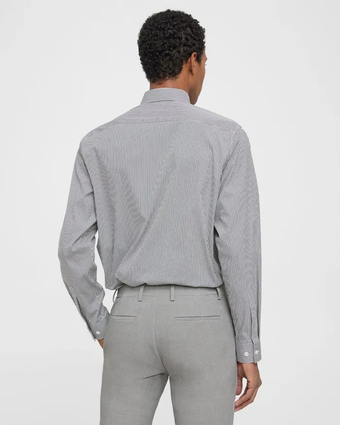 Men Theory Shirts Irving Shirt In Cotton Blend Whitepestle