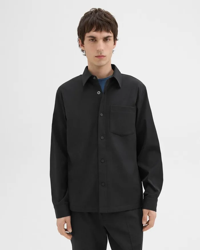 Men Theory Shirts Shirt Jacket In Neoteric Black