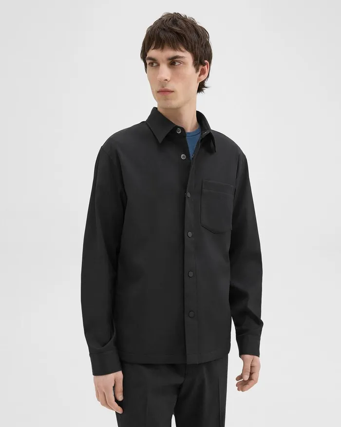 Men Theory Shirts Shirt Jacket In Neoteric Black