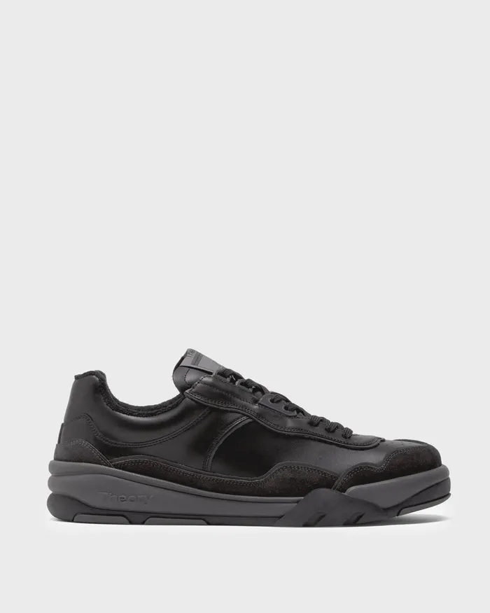 Men Theory Shoes Leather Sneaker Blackblack