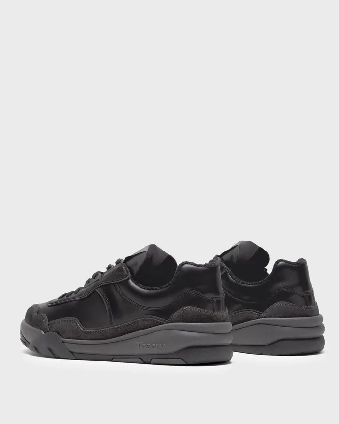 Men Theory Shoes Leather Sneaker Blackblack