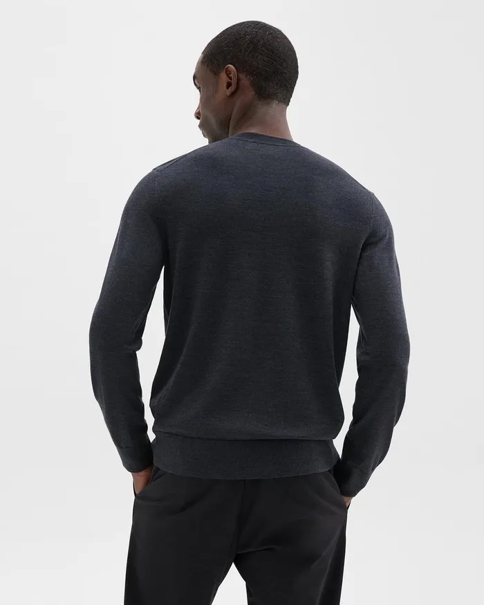 Men Theory Sweaters Cardigans Crewneck Sweater In Merino Wool Pestle Melange