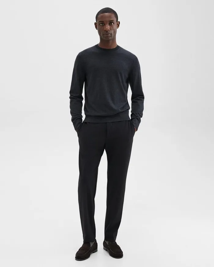 Men Theory Sweaters Cardigans Crewneck Sweater In Merino Wool Pestle Melange