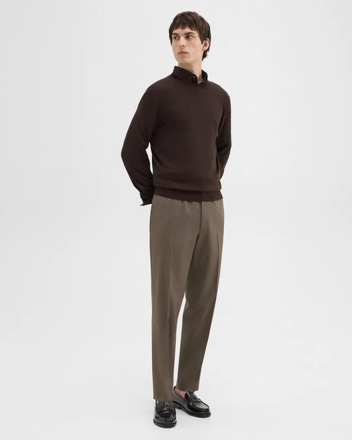 Men Theory Sweaters Cardigans Crewneck Sweater In Regal Wool Hickory