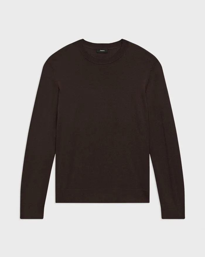 Men Theory Sweaters Cardigans Crewneck Sweater In Regal Wool Hickory