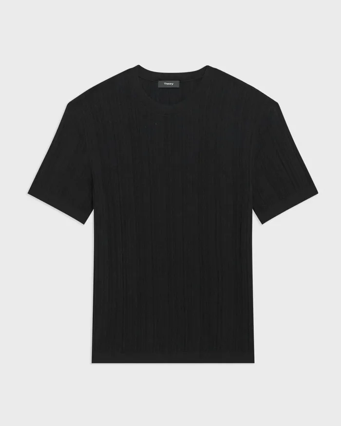 Men Theory Sweaters Cardigans Damian Tee In Cotton Black