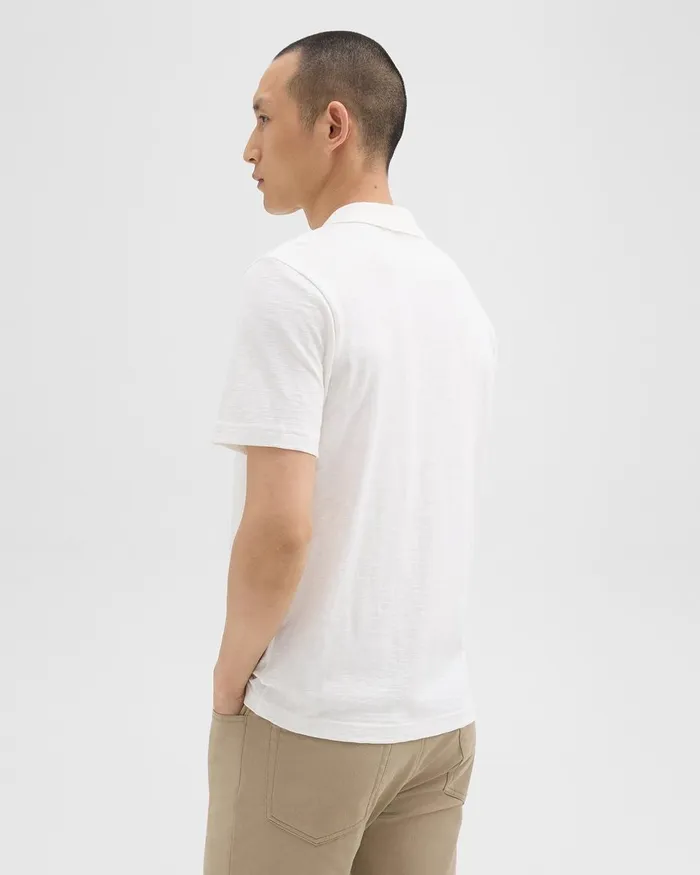 Men Theory TShirts Polos Bron Polo Shirt In Cosmos Slub Cotton White