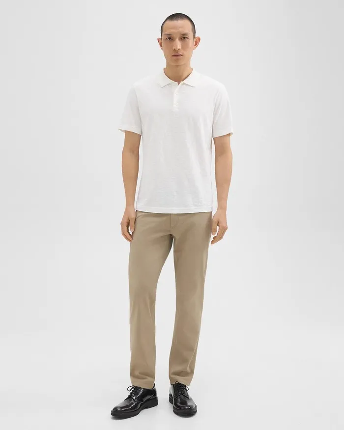 Men Theory TShirts Polos Bron Polo Shirt In Cosmos Slub Cotton White