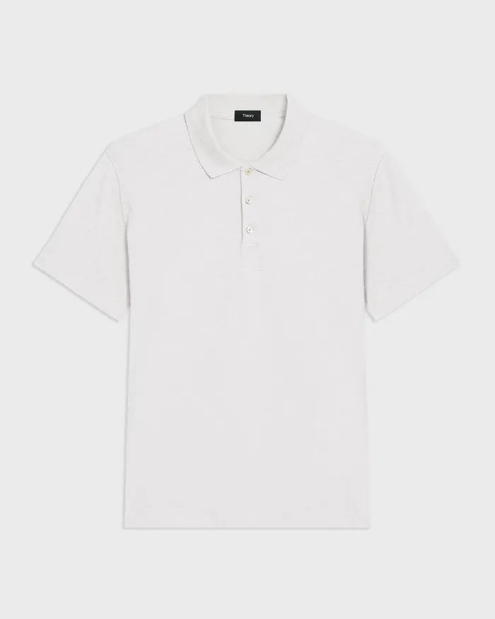 Men Theory TShirts Polos Bron Polo Shirt In Cosmos Slub Cotton White