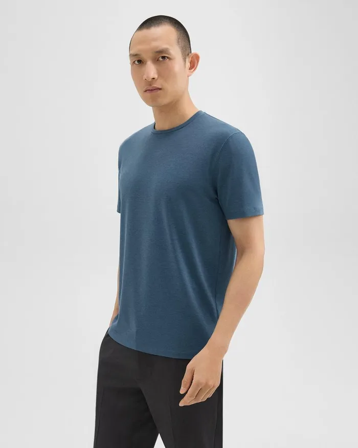Men Theory TShirts Polos Dorian Tee In Active Knit Twilight