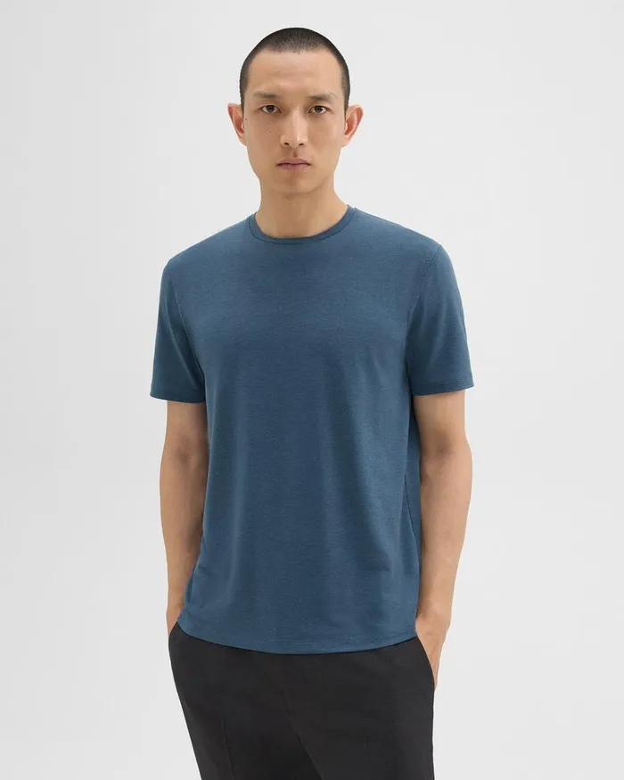 Men Theory TShirts Polos Dorian Tee In Active Knit Twilight