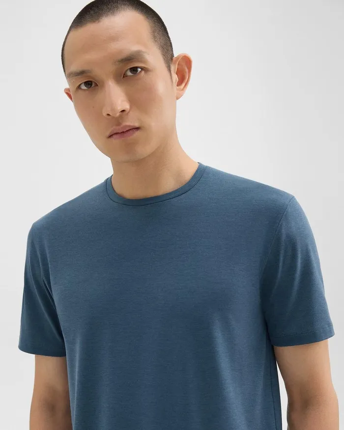 Men Theory TShirts Polos Dorian Tee In Active Knit Twilight