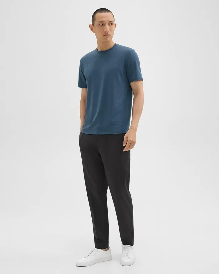 Men Theory TShirts Polos Dorian Tee In Active Knit Twilight