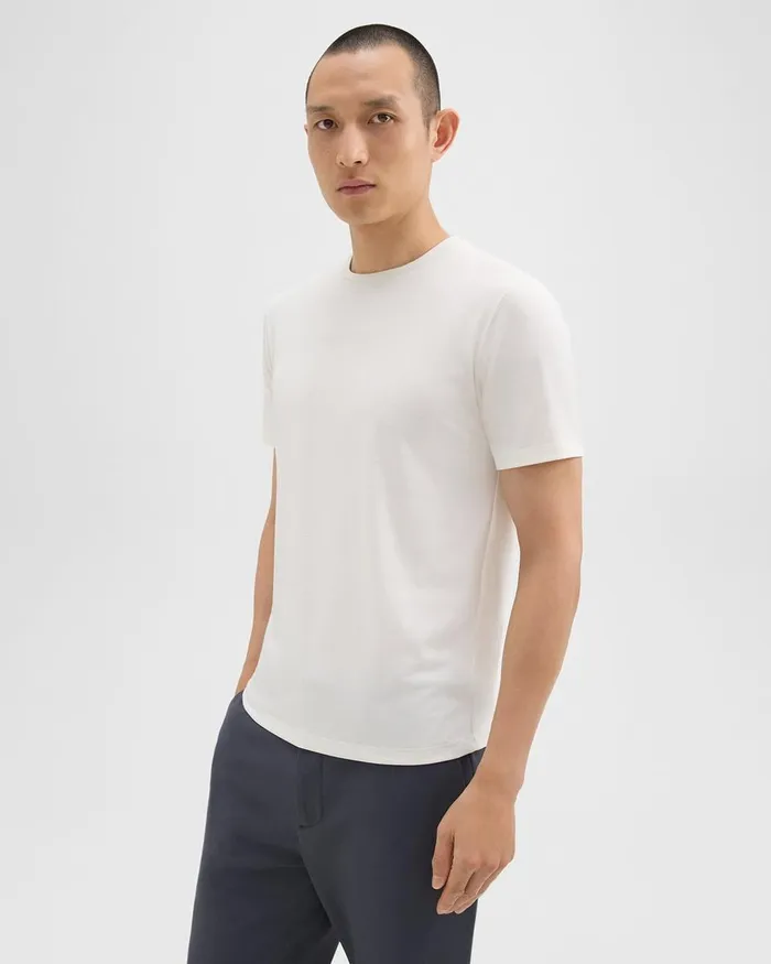 Men Theory TShirts Polos Dorian Tee In Active Knit White
