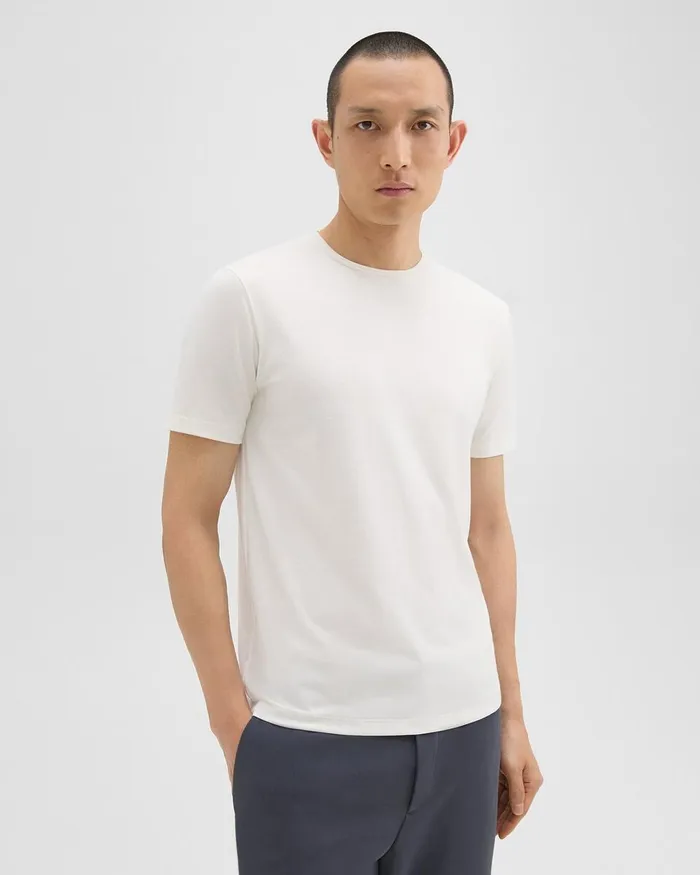 Men Theory TShirts Polos Dorian Tee In Active Knit White