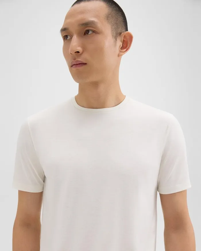 Men Theory TShirts Polos Dorian Tee In Active Knit White