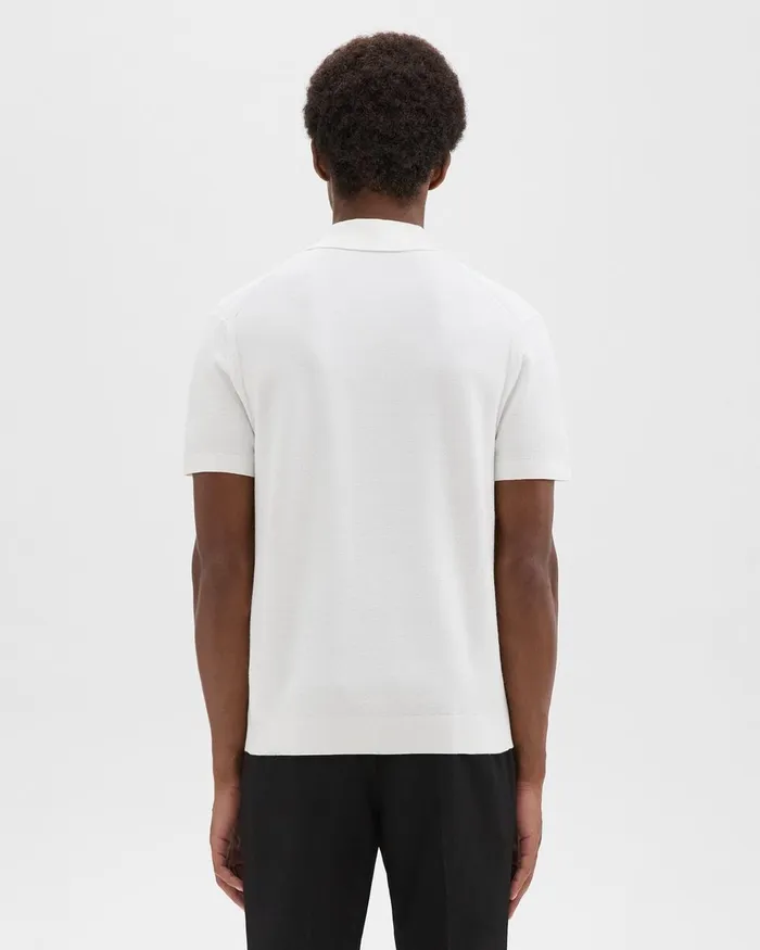Men Theory TShirts Polos Goris Polo Shirt In Piqueacute Light Bilen White