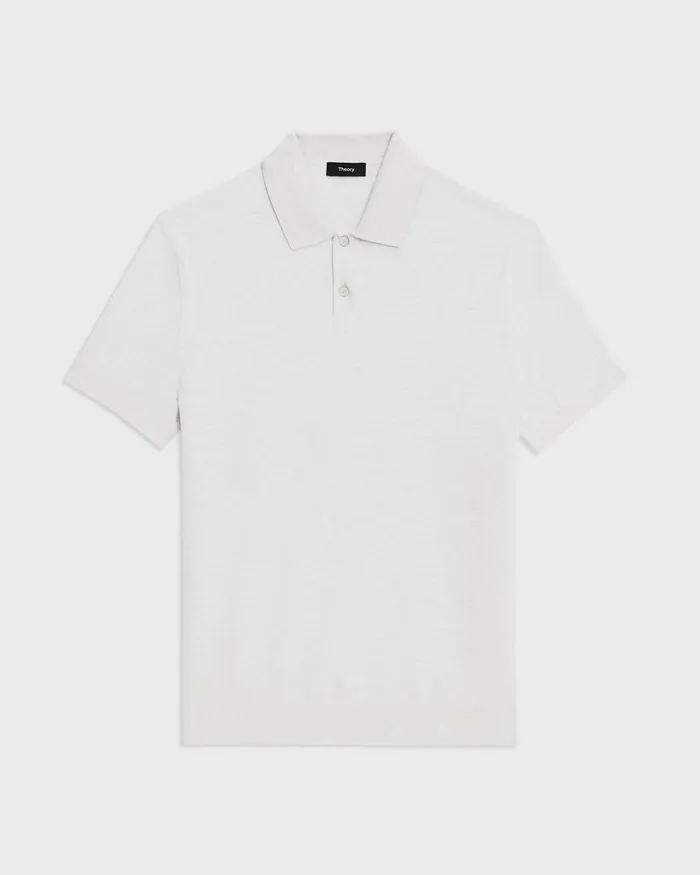 Men Theory TShirts Polos Goris Polo Shirt In Piqueacute Light Bilen White