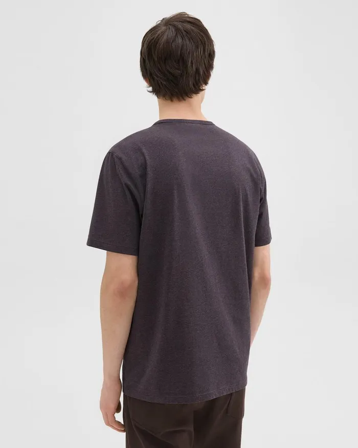 Men Theory TShirts Polos Precise Tee In Pima Cotton Jersey Hickory Melange