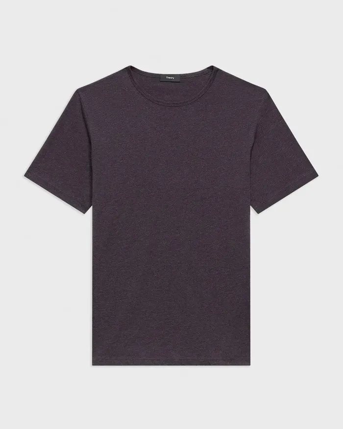 Men Theory TShirts Polos Precise Tee In Pima Cotton Jersey Hickory Melange