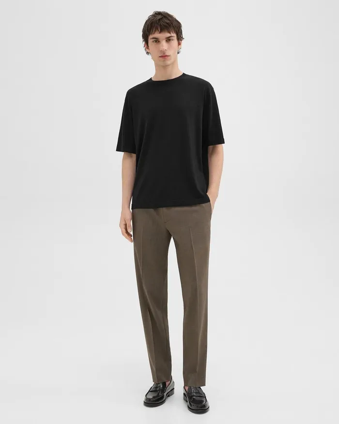Men Theory TShirts Polos Relaxed Tee In Regal Wool Black