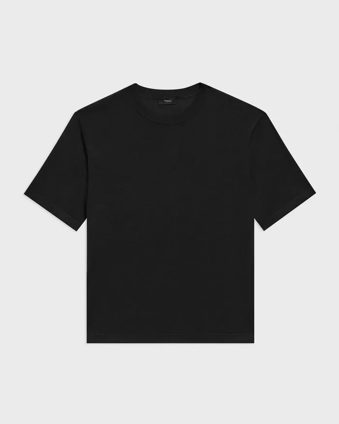 Men Theory TShirts Polos Relaxed Tee In Regal Wool Black
