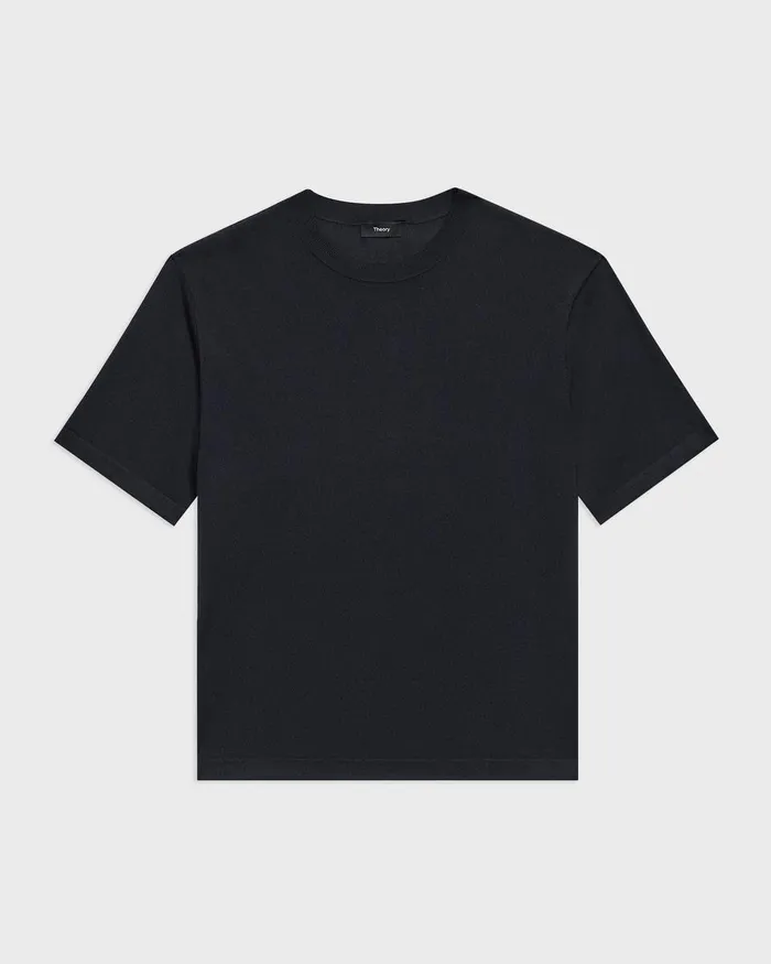 Men Theory TShirts Polos Relaxed Tee In Regal Wool Navy
