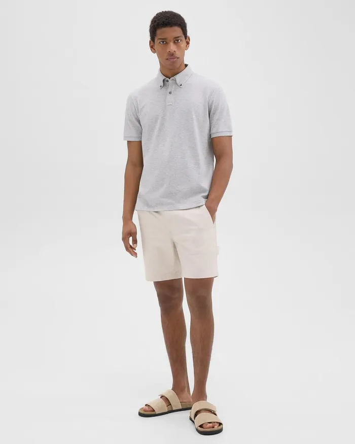 Men Theory TShirts Polos Tailored Polo Shirt In Function Piqueacute Vapor Melange
