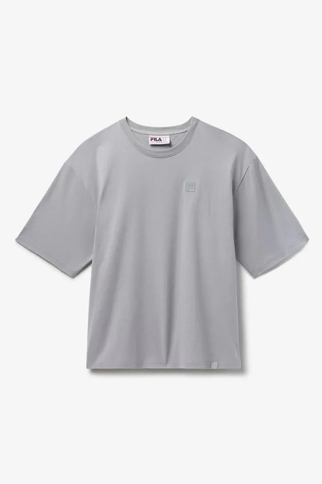 Men Tops and TShirts Fila Apex Relaxed Box Tee 051 Ultimate Gray
