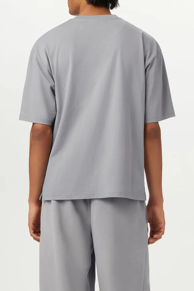Men Tops and TShirts Fila Apex Relaxed Box Tee 051 Ultimate Gray