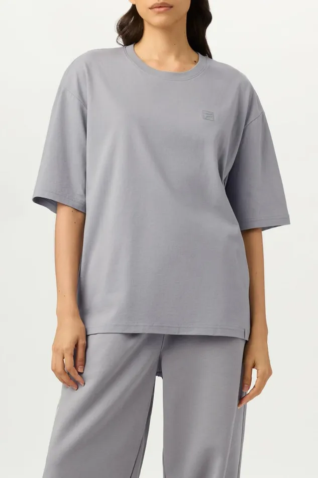 Men Tops and TShirts Fila Apex Relaxed Box Tee 051 Ultimate Gray