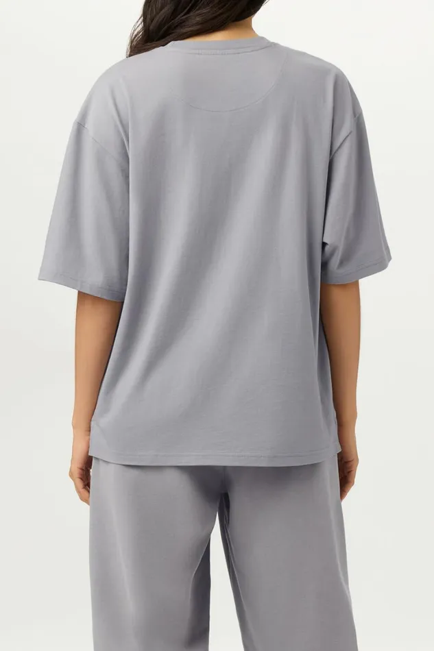 Men Tops and TShirts Fila Apex Relaxed Box Tee 051 Ultimate Gray