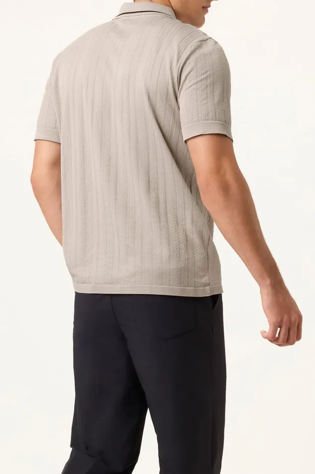 Men Tops and TShirts Fila Challenger Cable Zip Polo 921 Goat