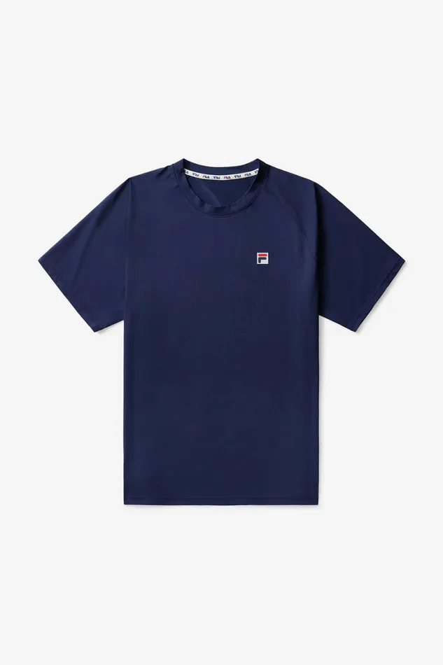 Men Tops and TShirts Fila Short Sleeve Crewneck 412 Fila Navy