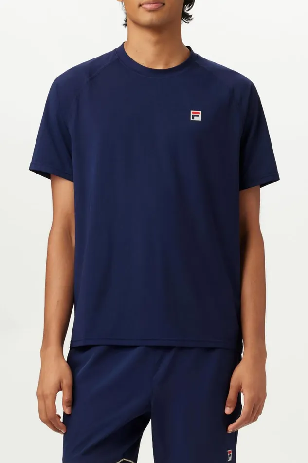 Men Tops and TShirts Fila Short Sleeve Crewneck 412 Fila Navy Men Tops and TShirts Fila Short Sleeve Crewneck 412 Fila Navy