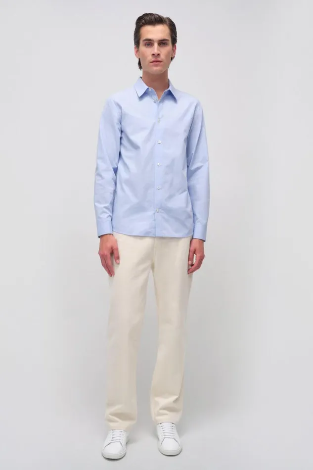 Men Tops and TShirts Jonathan Simkhai Hendrix Shirt Blue Shirt