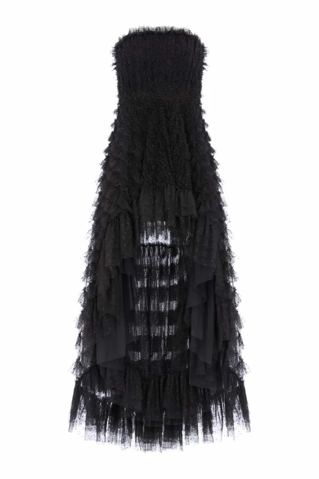 Mia Strapless HighLow Gown Black Women Needle and Thread Dresses