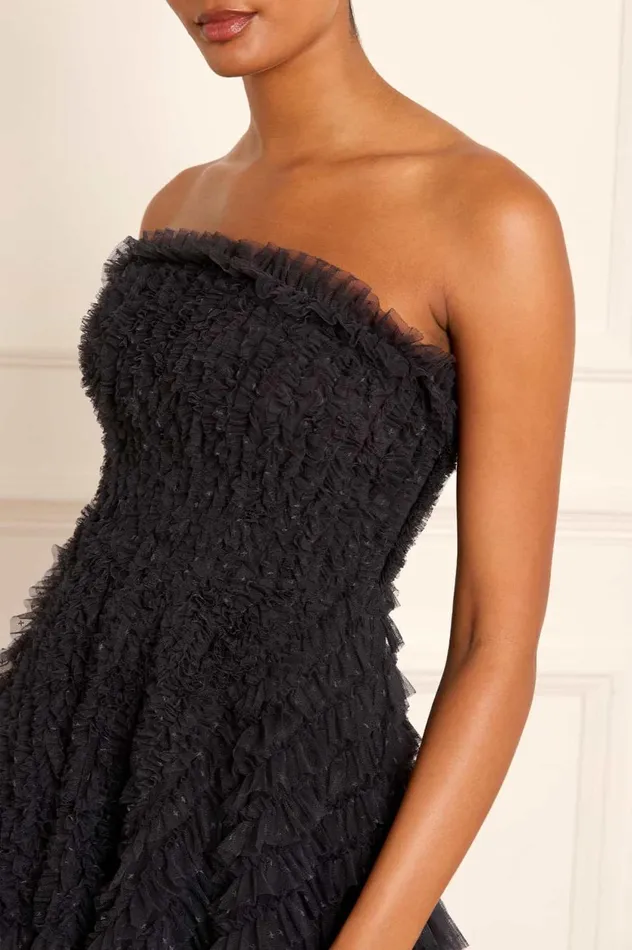 Mia Strapless HighLow Gown Black Women Needle and Thread Dresses