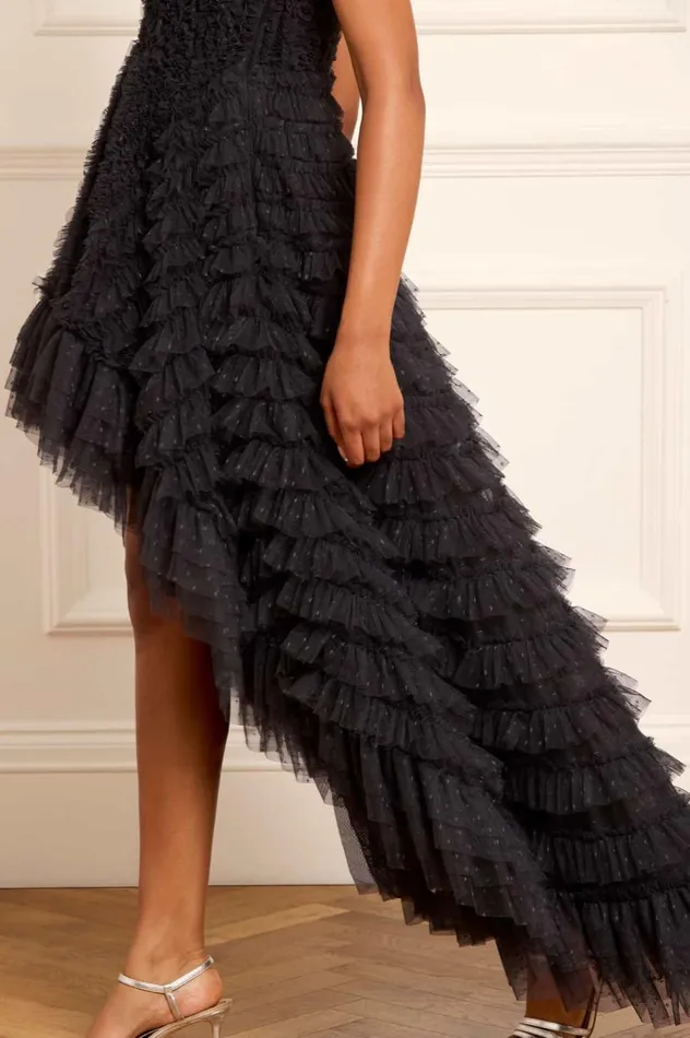 Mia Strapless HighLow Gown Black Women Needle and Thread Dresses
