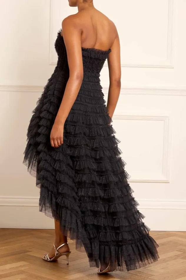 Mia Strapless HighLow Gown Black Women Needle and Thread Dresses