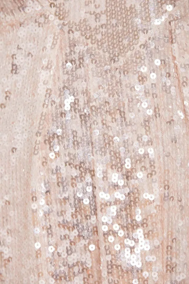Mila Gloss Mini Dress Champagne Women Needle and Thread Dresses