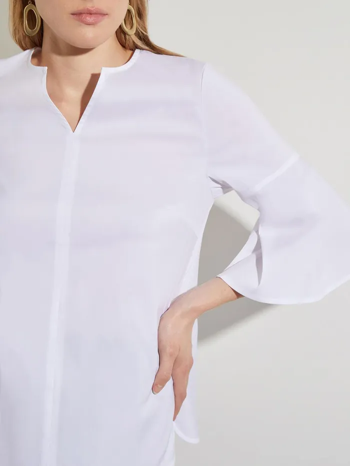 Misook Bell Sleeve Cotton Blend Blouse Women Tops and Tees Misook Bell Sleeve Cotton Blend Blouse Women Tops and Tees