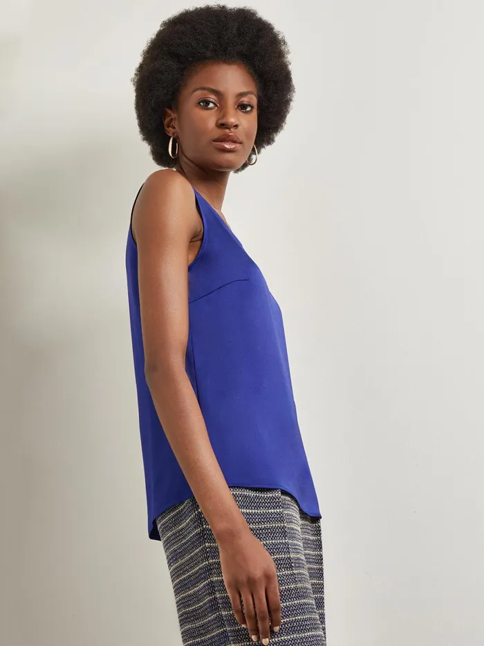Misook Classic Crepe De Chine Tank Top Women Tops and Tees Misook Classic Crepe De Chine Tank Top Women Tops and Tees