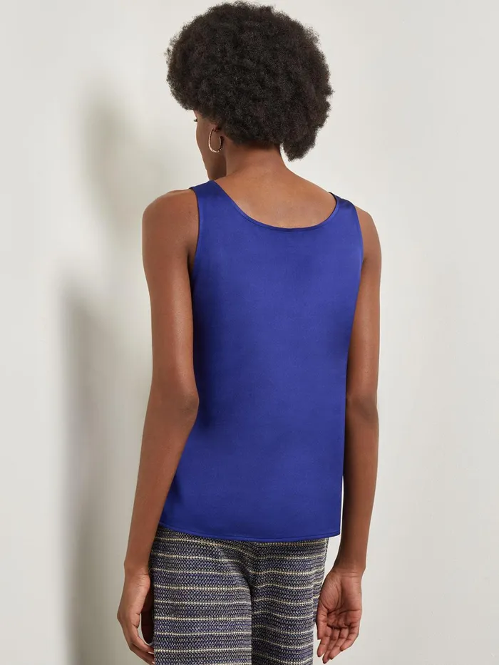 Misook Classic Crepe De Chine Tank Top Women Tops and Tees Misook Classic Crepe De Chine Tank Top Women Tops and Tees