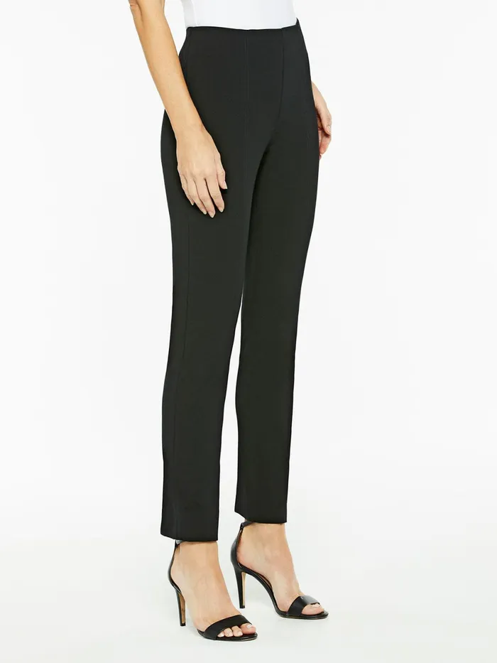 Misook Seasonless Ponte Pullon Pant In Black Women Pants and Shorts