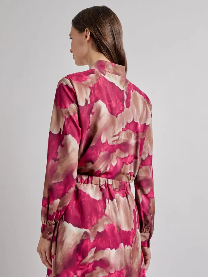 Misook Woven Watercolor Print Blouse Women Tops and Tees Misook Woven Watercolor Print Blouse Women Tops and Tees