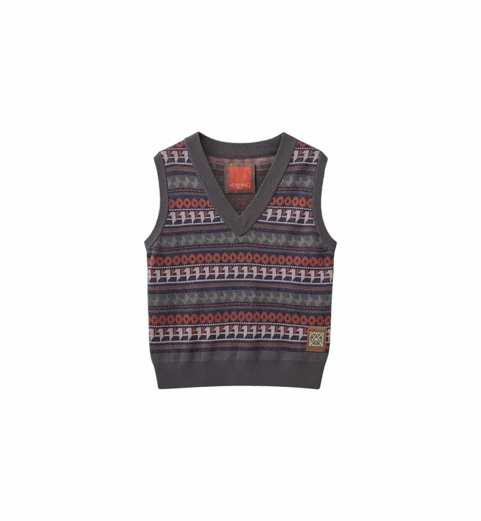 MMHMind Jacquard Vest 8211 HEYANNO Multi Colors Knits MOS MOSH Women MMHMind Jacquard Vest 8211 HEYANNO Multi Colors Knits MOS MOSH Women