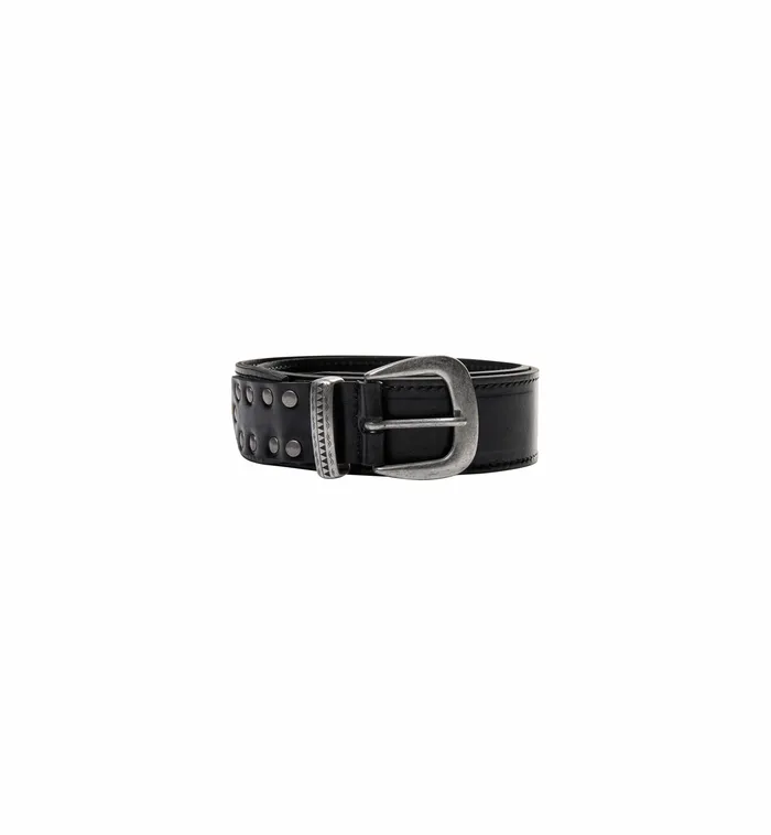 MOS MOSH MMStudded Leather Belt Black Women Accessories